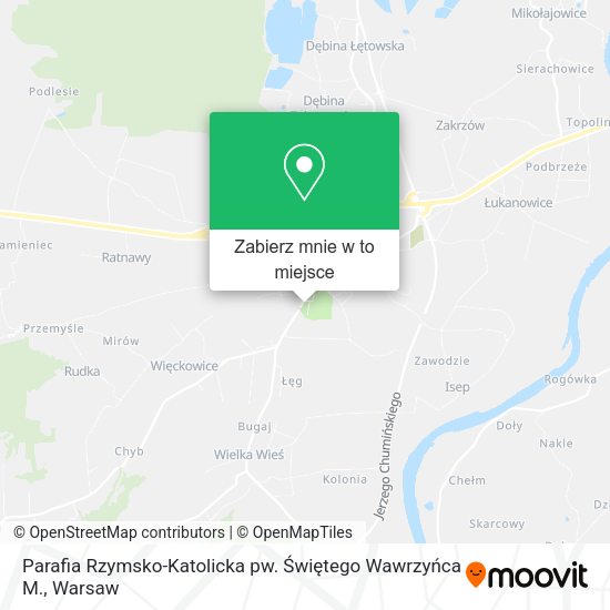 Mapa Parafia Rzymsko-Katolicka pw. Świętego Wawrzyńca M.