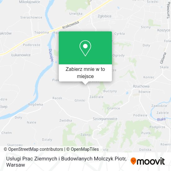 Mapa Usługi Prac Ziemnych i Budowlanych Molczyk Piotr