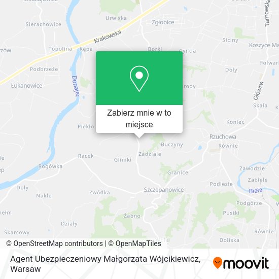 Mapa Agent Ubezpieczeniowy Małgorzata Wójcikiewicz