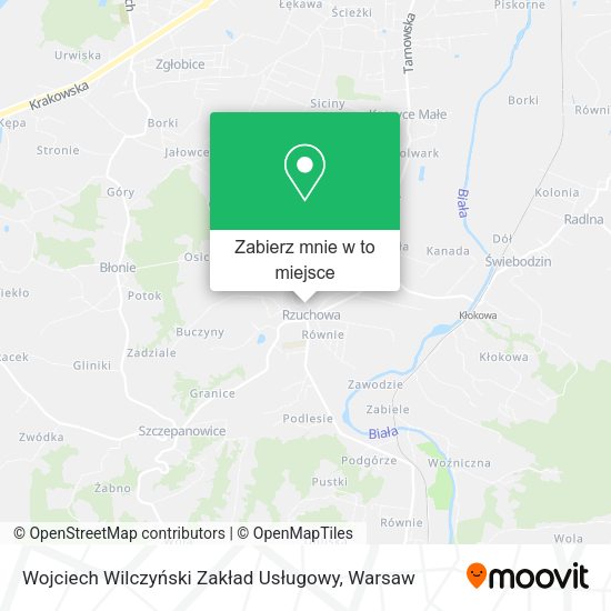 Mapa Wojciech Wilczyński Zakład Usługowy