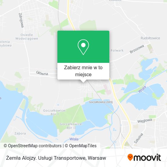 Mapa Żemła Alojzy. Usługi Transportowe