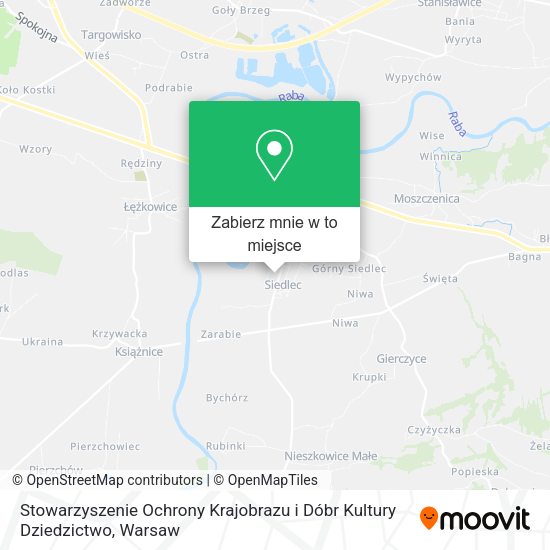 Mapa Stowarzyszenie Ochrony Krajobrazu i Dóbr Kultury Dziedzictwo