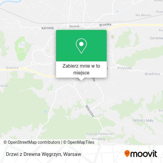 Mapa Drzwi z Drewna Węgrzyn