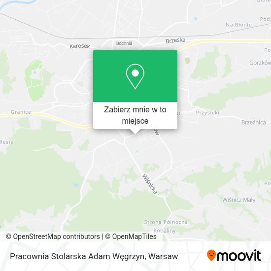 Mapa Pracownia Stolarska Adam Węgrzyn