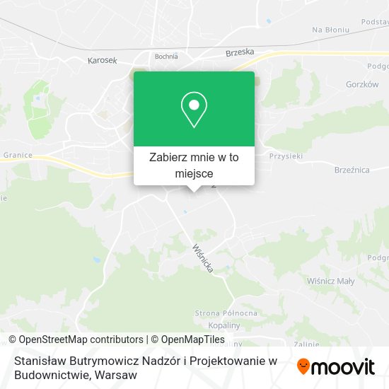 Mapa Stanisław Butrymowicz Nadzór i Projektowanie w Budownictwie