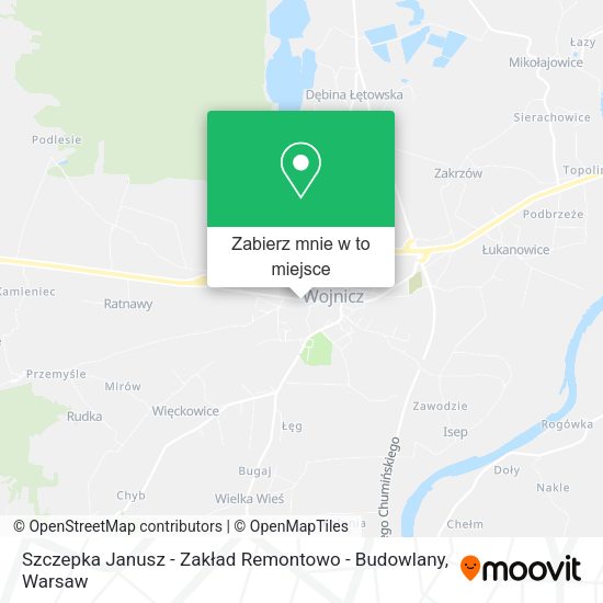 Mapa Szczepka Janusz - Zakład Remontowo - Budowlany