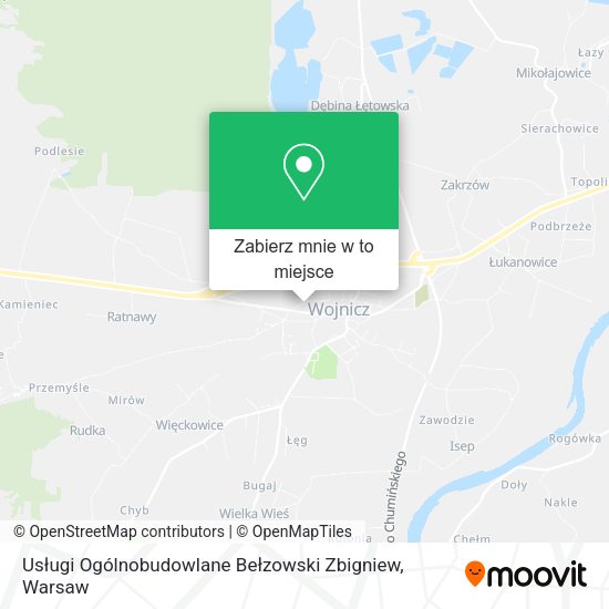 Mapa Usługi Ogólnobudowlane Bełzowski Zbigniew