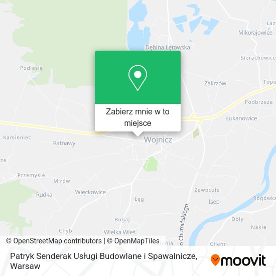 Mapa Patryk Senderak Usługi Budowlane i Spawalnicze