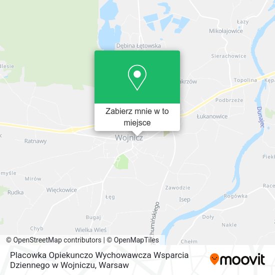 Mapa Placowka Opiekunczo Wychowawcza Wsparcia Dziennego w Wojniczu