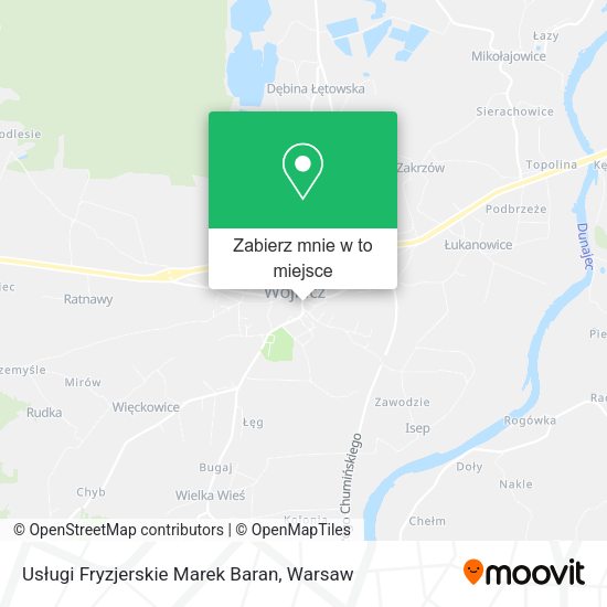 Mapa Usługi Fryzjerskie Marek Baran