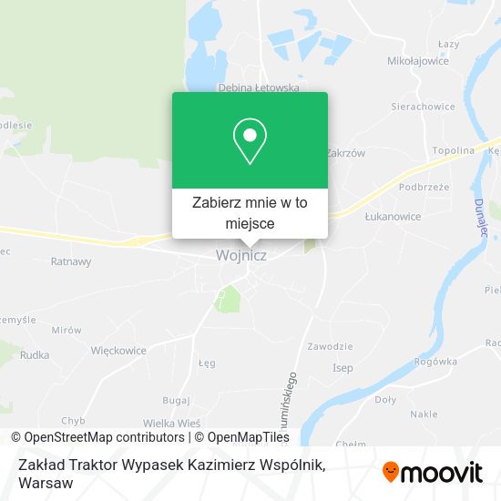 Mapa Zakład Traktor Wypasek Kazimierz Wspólnik