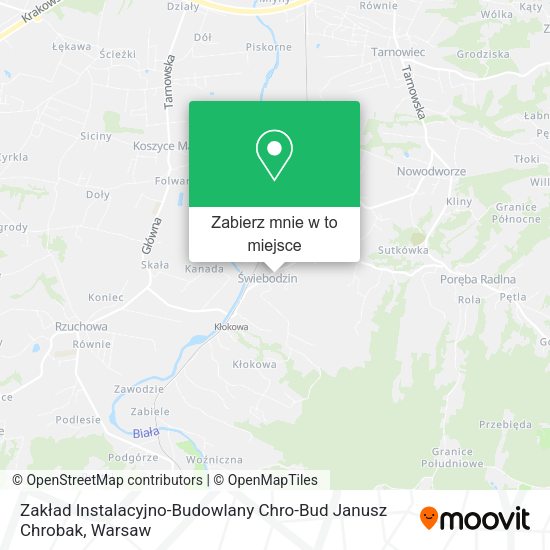 Mapa Zakład Instalacyjno-Budowlany Chro-Bud Janusz Chrobak