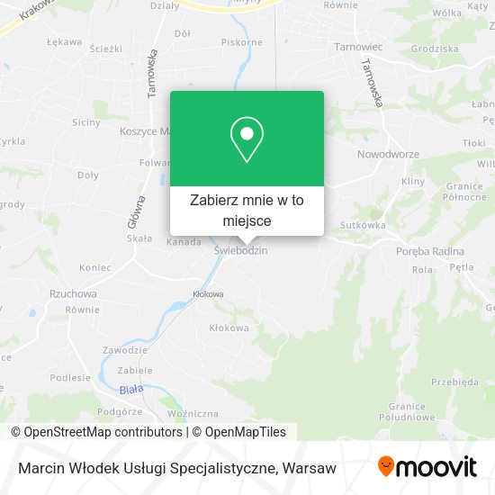 Mapa Marcin Włodek Usługi Specjalistyczne