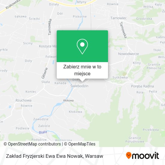 Mapa Zakład Fryzjerski Ewa Ewa Nowak