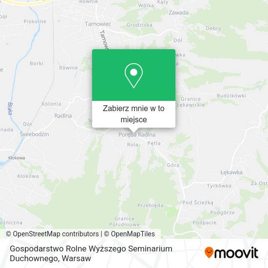 Mapa Gospodarstwo Rolne Wyższego Seminarium Duchownego