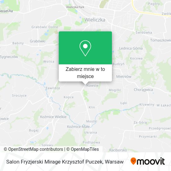 Mapa Salon Fryzjerski Mirage Krzysztof Puczek