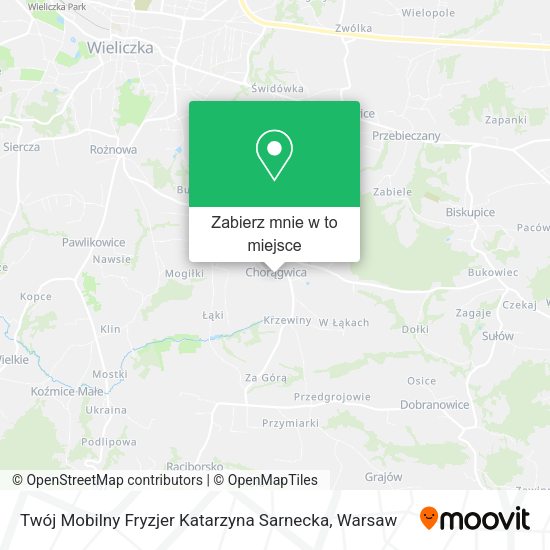 Mapa Twój Mobilny Fryzjer Katarzyna Sarnecka