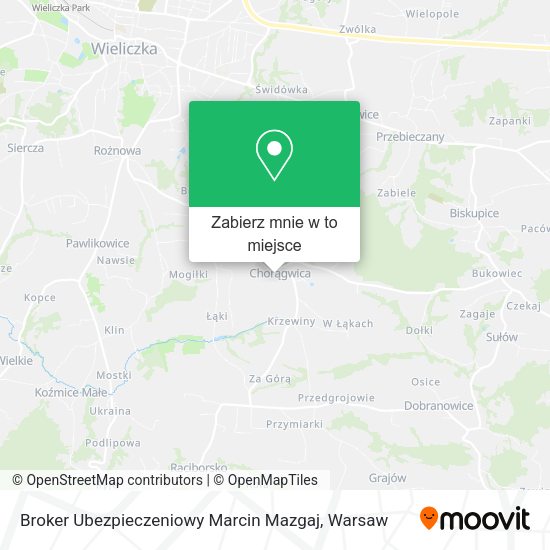 Mapa Broker Ubezpieczeniowy Marcin Mazgaj