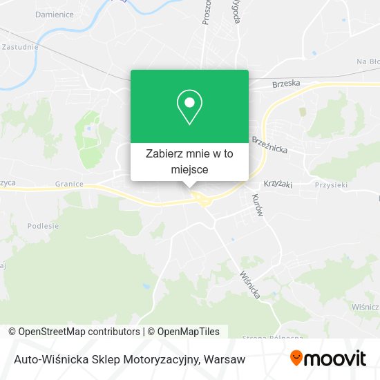 Mapa Auto-Wiśnicka Sklep Motoryzacyjny