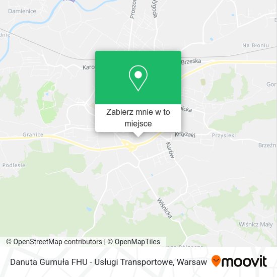Mapa Danuta Gumuła FHU - Usługi Transportowe