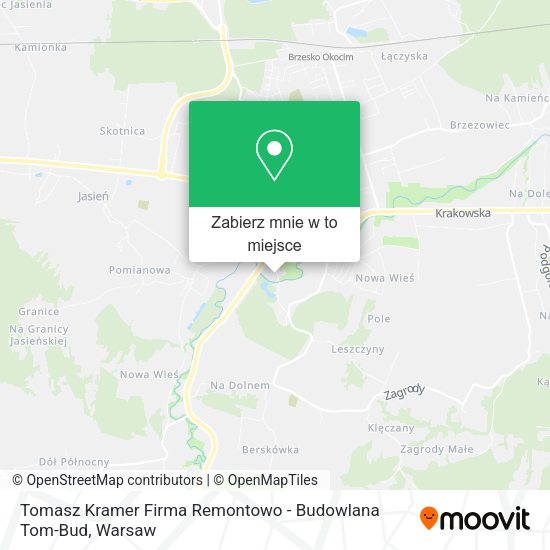 Mapa Tomasz Kramer Firma Remontowo - Budowlana Tom-Bud