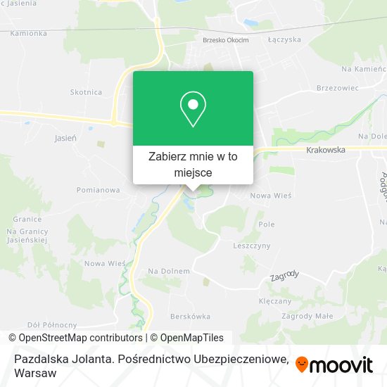 Mapa Pazdalska Jolanta. Pośrednictwo Ubezpieczeniowe