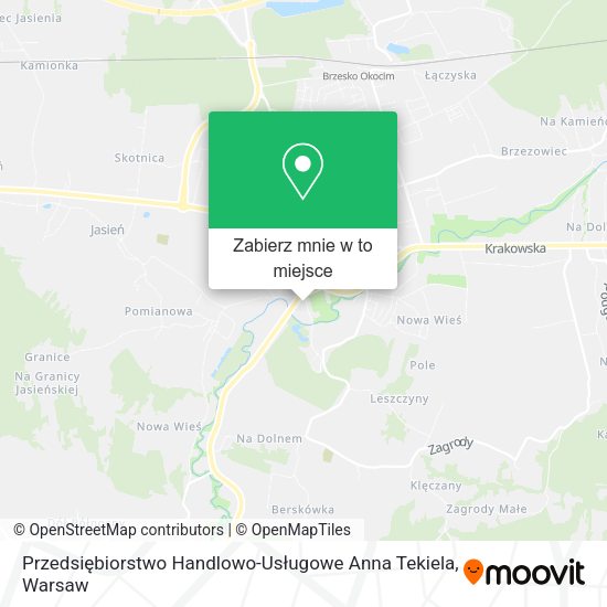 Mapa Przedsiębiorstwo Handlowo-Usługowe Anna Tekiela