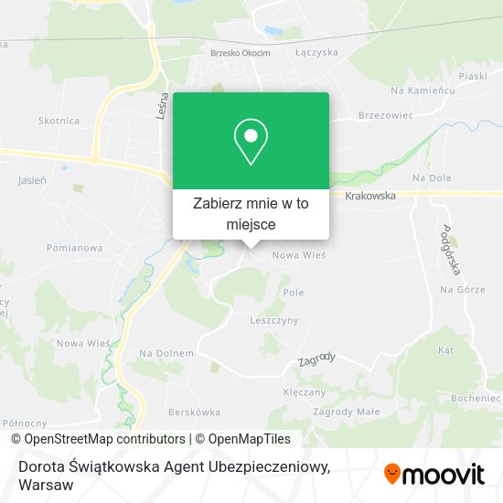 Mapa Dorota Świątkowska Agent Ubezpieczeniowy