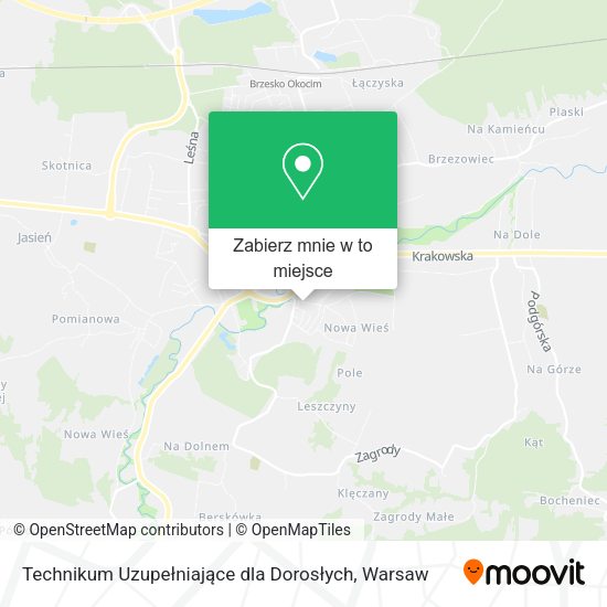 Mapa Technikum Uzupełniające dla Dorosłych