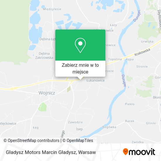 Mapa Gładysz Motors Marcin Gładysz