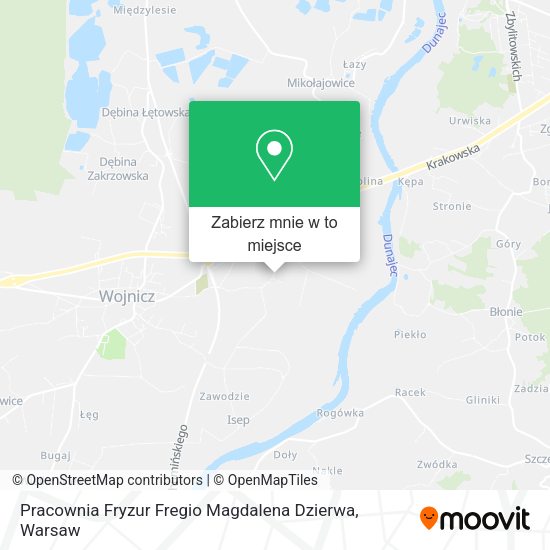 Mapa Pracownia Fryzur Fregio Magdalena Dzierwa