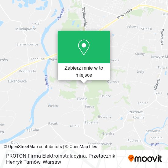 Mapa PROTON Firma Elektroinstalacyjna. Przetacznik Henryk Tarnów