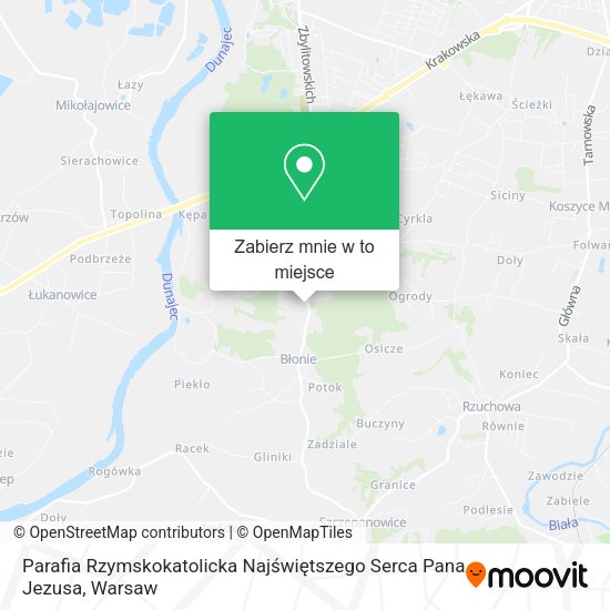 Mapa Parafia Rzymskokatolicka Najświętszego Serca Pana Jezusa