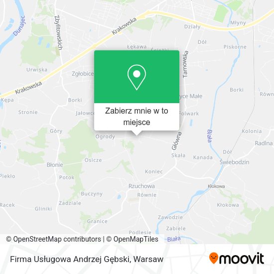 Mapa Firma Usługowa Andrzej Gębski