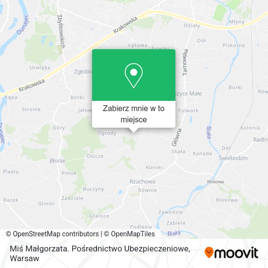 Mapa Miś Małgorzata. Pośrednictwo Ubezpieczeniowe