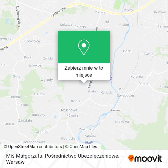 Mapa Miś Małgorzata. Pośrednictwo Ubezpieczeniowe