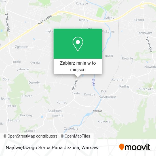 Mapa Najświętszego Serca Pana Jezusa