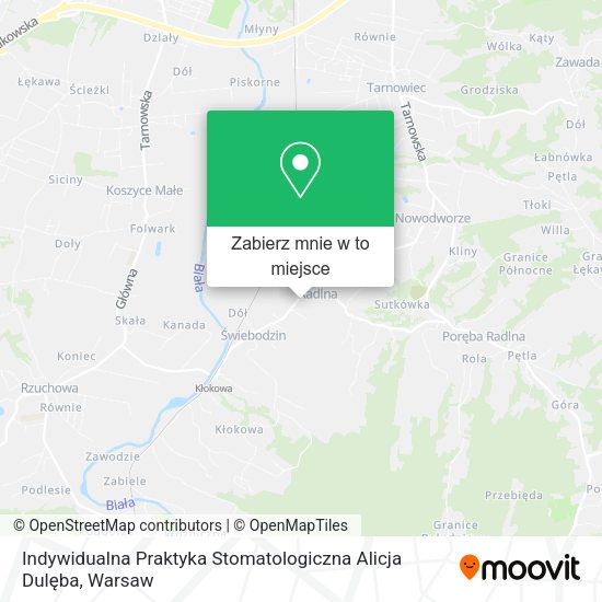 Mapa Indywidualna Praktyka Stomatologiczna Alicja Dulęba