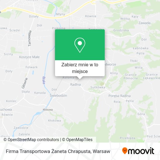 Mapa Firma Transportowa Żaneta Chrapusta