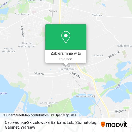 Mapa Czerwionka-Skrzelewska Barbara, Lek. Stomatolog. Gabinet