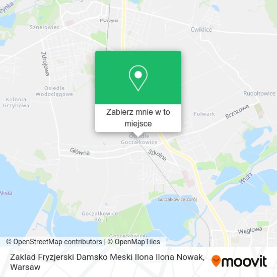 Mapa Zaklad Fryzjerski Damsko Meski Ilona Ilona Nowak