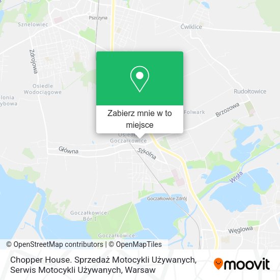 Mapa Chopper House. Sprzedaż Motocykli Używanych, Serwis Motocykli Używanych