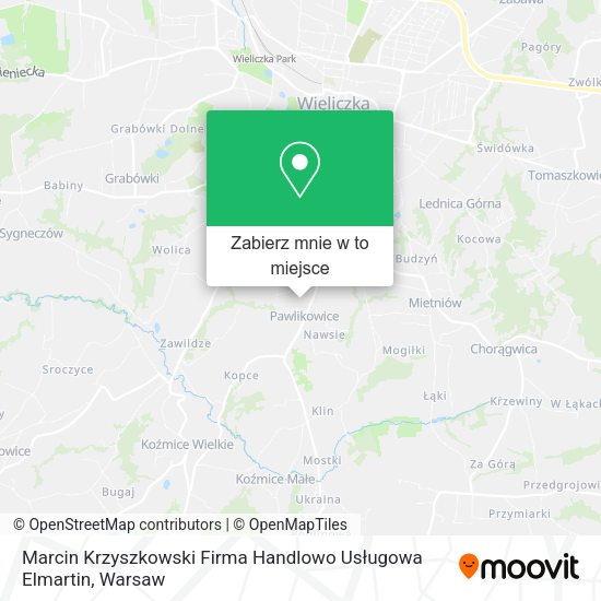 Mapa Marcin Krzyszkowski Firma Handlowo Usługowa Elmartin