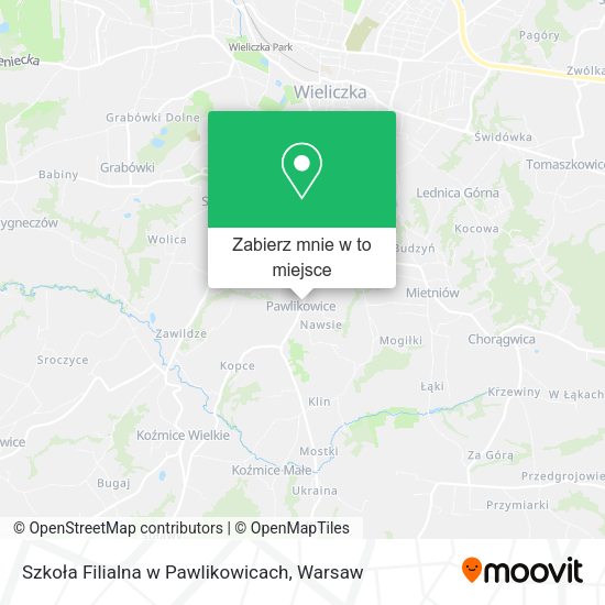 Mapa Szkoła Filialna w Pawlikowicach