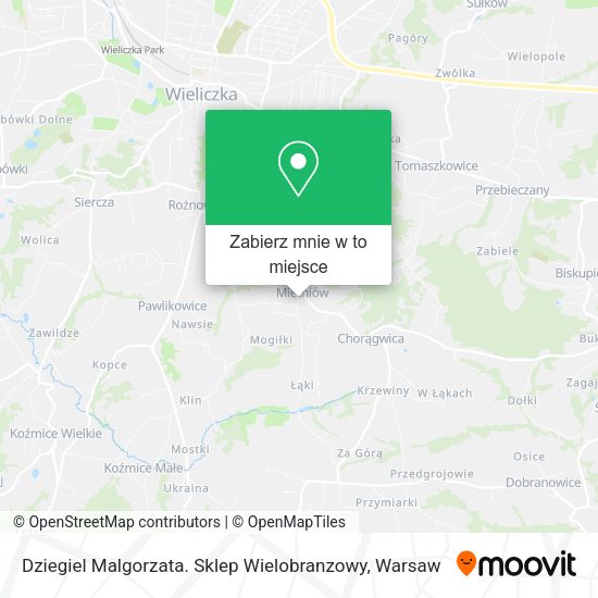 Mapa Dziegiel Malgorzata. Sklep Wielobranzowy