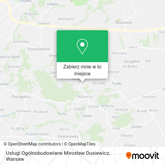 Mapa Usługi Ogólnobudowlane Mirosław Dusiewicz