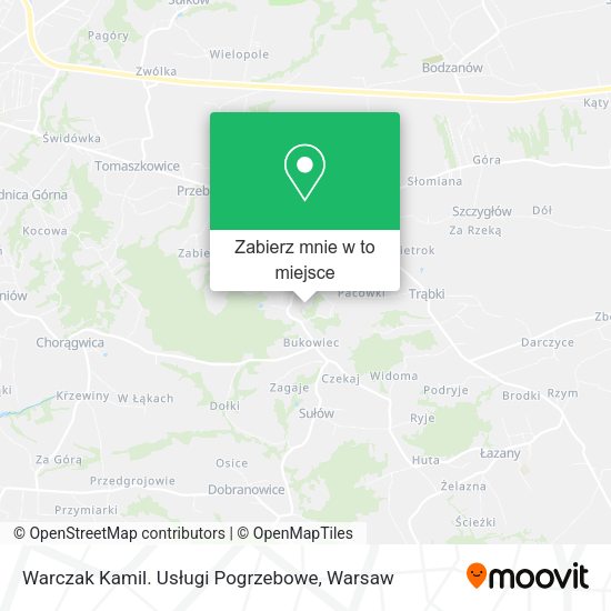 Mapa Warczak Kamil. Usługi Pogrzebowe