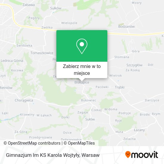 Mapa Gimnazjum Im KS Karola Wojtyły