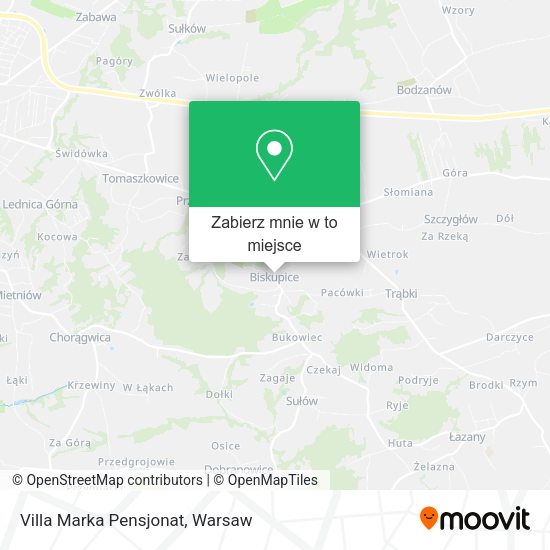 Mapa Villa Marka Pensjonat