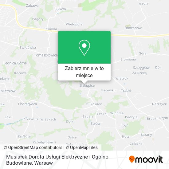 Mapa Musiałek Dorota Usługi Elektryczne i Ogólno Budowlane